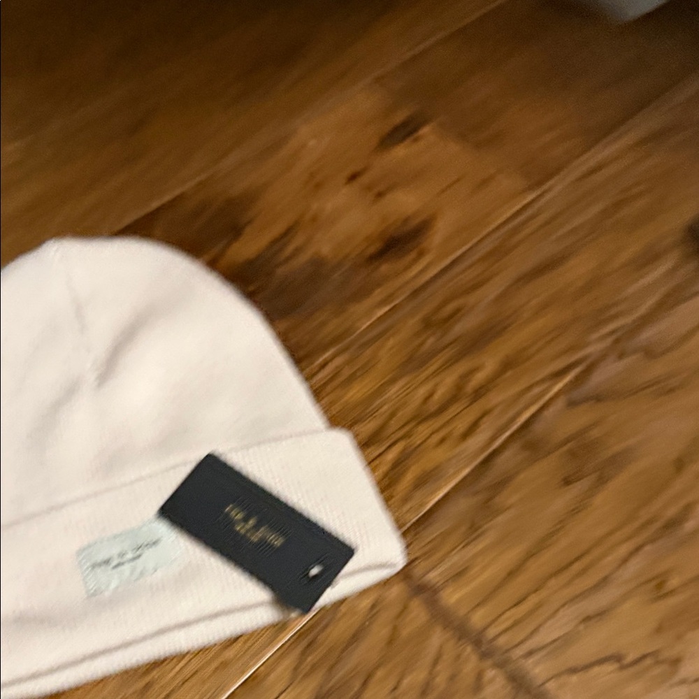 Rag & Bone turtle dove knit beanie soft pink cream color - Picture 5 of 7
